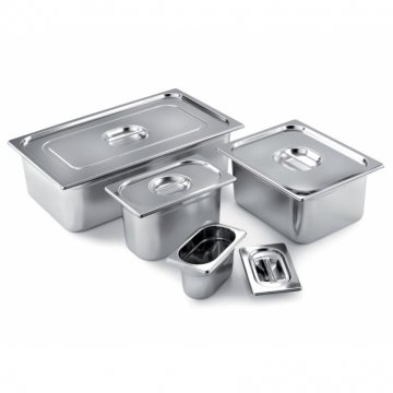 BACINELLA GASTRONORM INOX E COPERCHI INOX