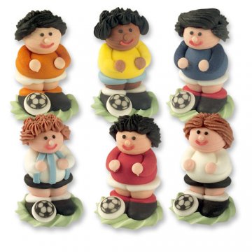 DECORAZIONE ZUCCHERO GIOCATORI DI CALCIO