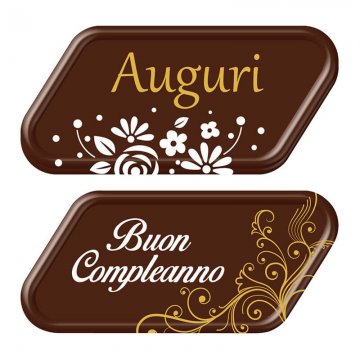 TARGHETTE AUGURI/BUON COMPLEANNO PZ 72