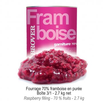 BROVER FRUIT FILLING 70% LAMPONI KG 2,7