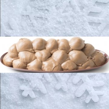 * 323R003 PROFITTEROL NERO OVALE  KG 1,2