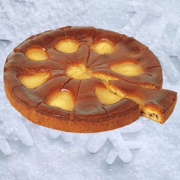 *TORTA PERE E CIOCCOLATO PRETAGLIATA 14 FETTE KG 1,3 PZ 1